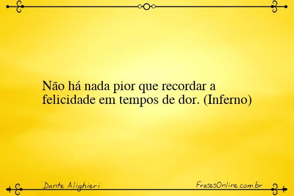 Frase de Dante Alighieri