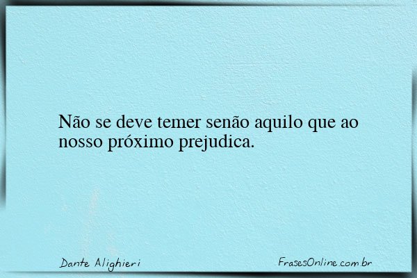 Frase de Dante Alighieri