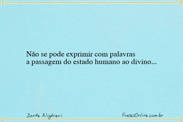 Frase de Dante Alighieri