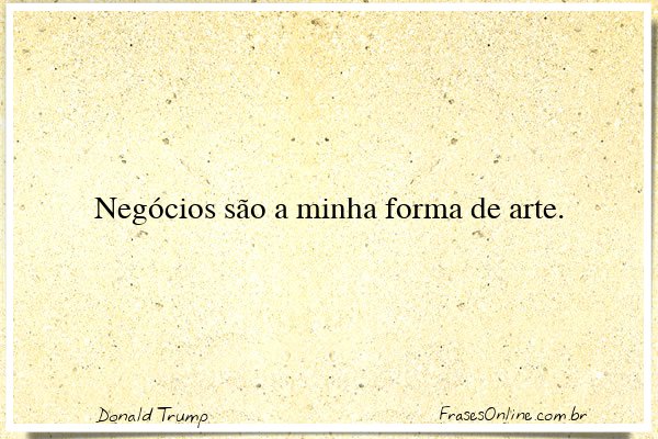 Frase de Donald Trump