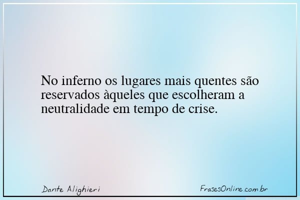 Frase de Dante Alighieri