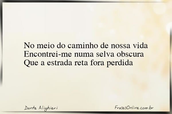 Frase de Dante Alighieri