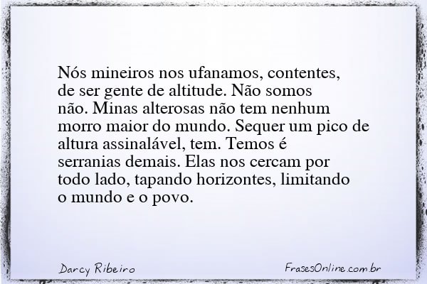 Frase de Darcy Ribeiro