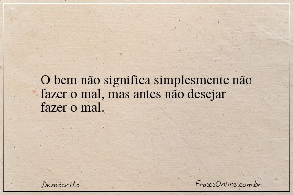 Frase de Demócrito