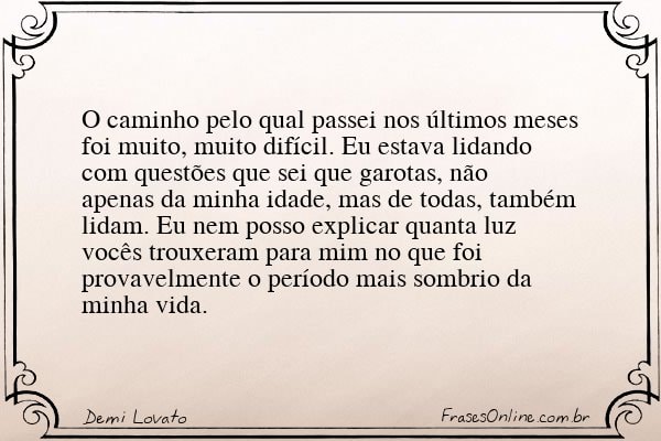 Frase de Demi Lovato