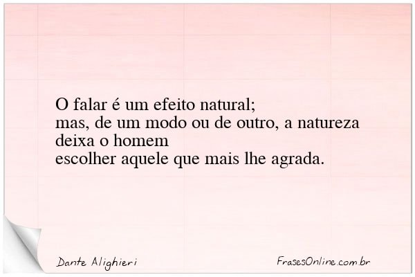 Frase de Dante Alighieri