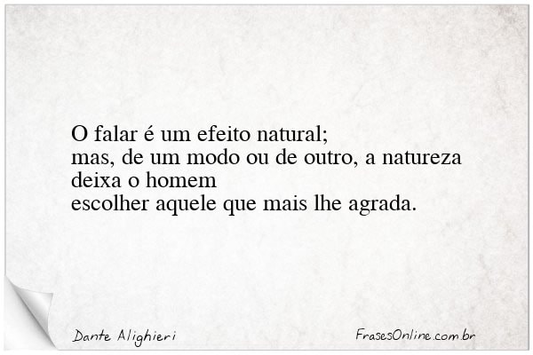 Frase de Dante Alighieri