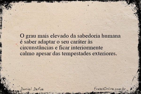 Frase de Daniel Defoe