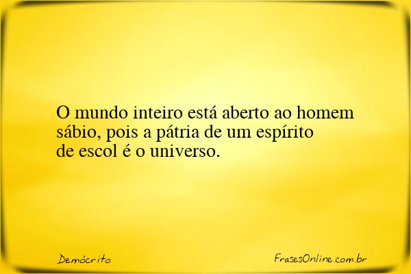 Frase de Demócrito