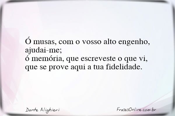 Frase de Dante Alighieri