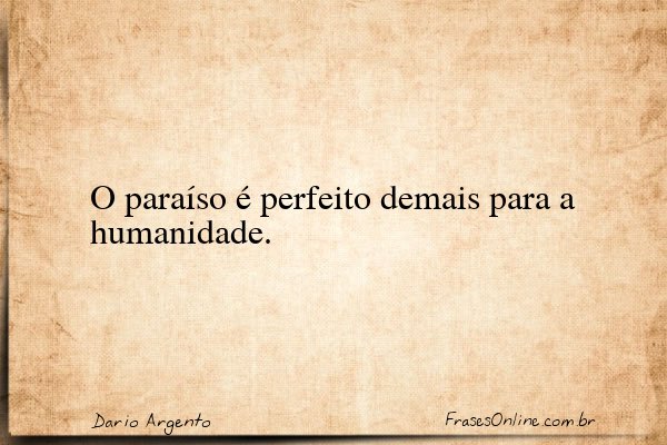 Frase de Dario Argento