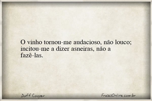 Frase de Duff Cooper