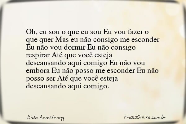 Frase de Dido Armstrong