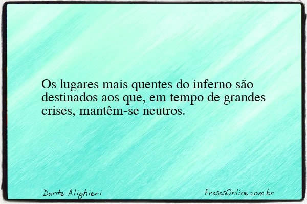 Frase de Dante Alighieri