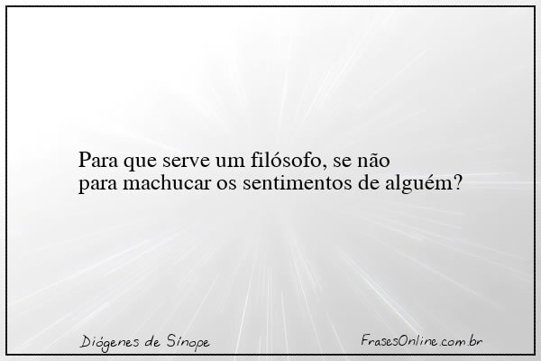 Frase de Diógenes de Sínope