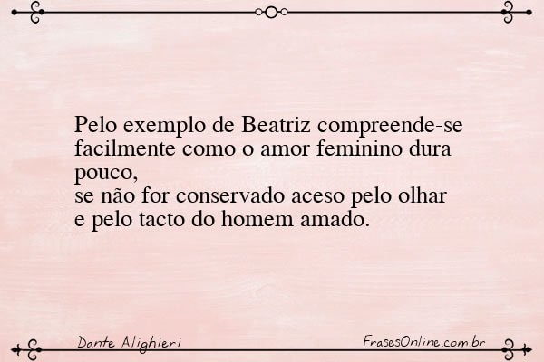 Frase de Dante Alighieri