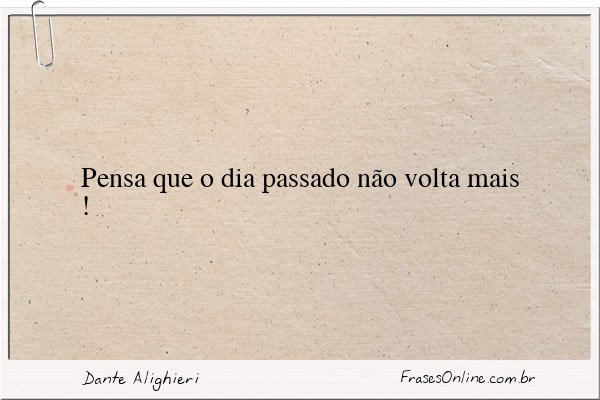 Frase de Dante Alighieri