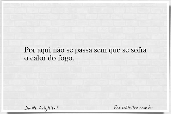 Frase de Dante Alighieri