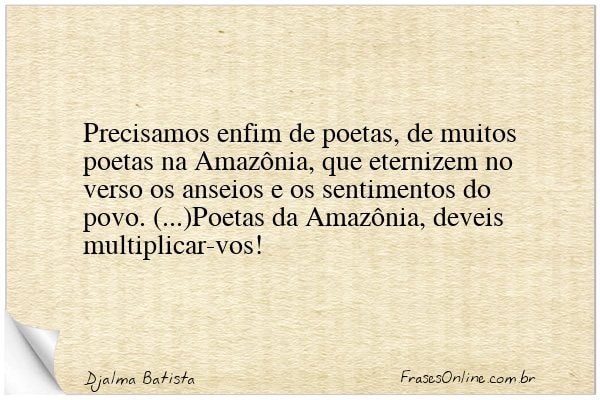Frase de Djalma Batista