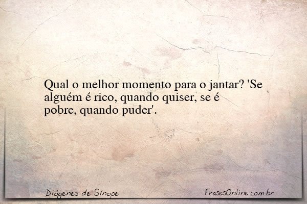 Frase de Diógenes de Sínope