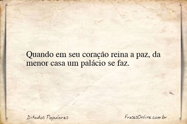 Frase de Ditados Populares