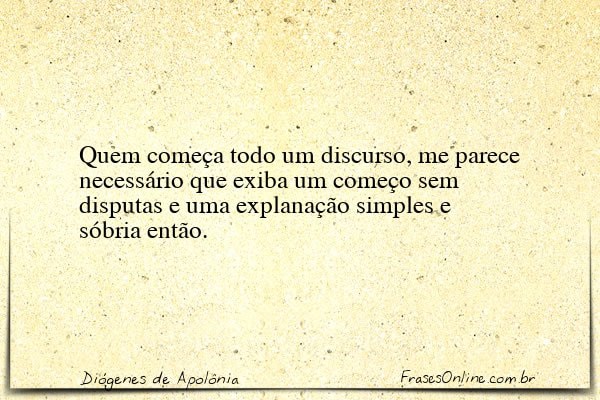 Frase de Diógenes de Apolônia