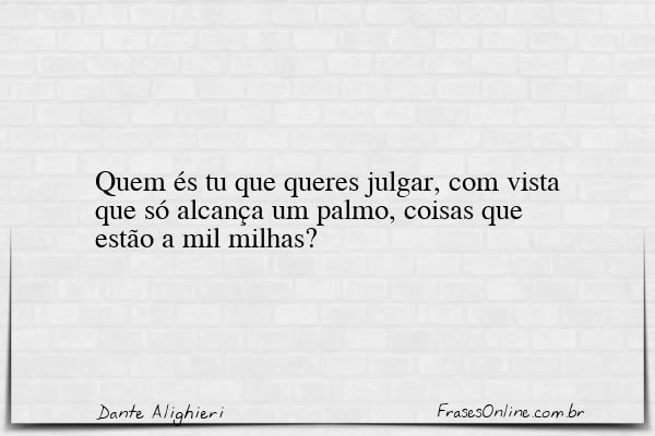 Frase de Dante Alighieri