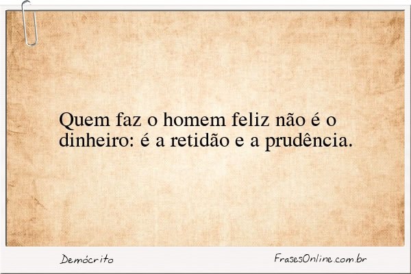 Frase de Demócrito