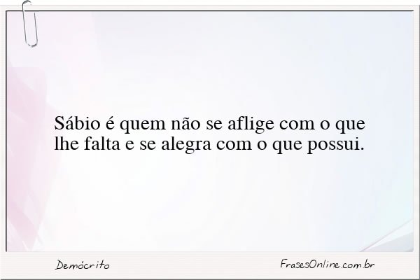 Frase de Demócrito