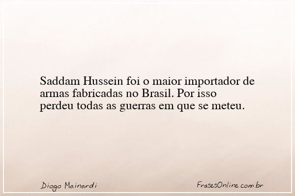 Frase de Diogo Mainardi