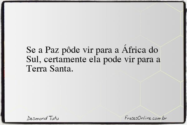 Frase de Desmond Tutu