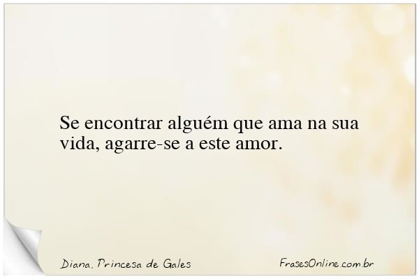 Frase de Diana, Princesa de Gales