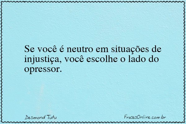 Frase de Desmond Tutu