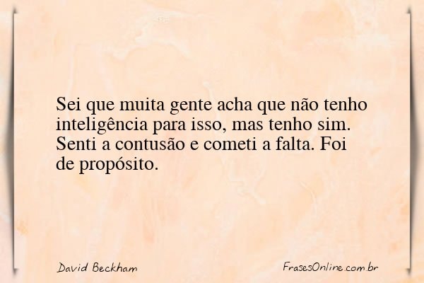Frase de David Beckham