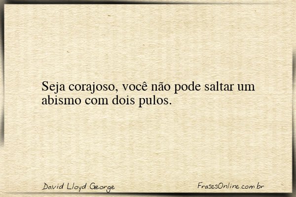 Frase de David Lloyd George