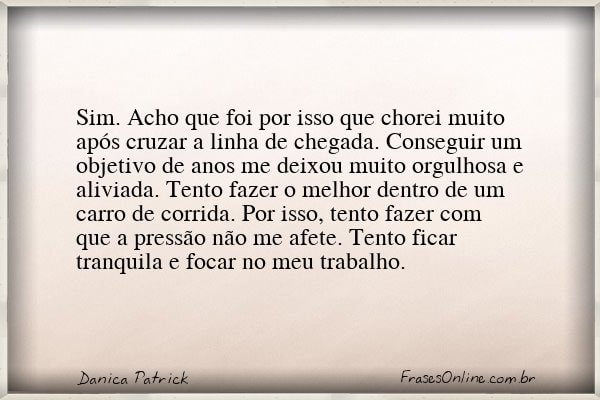 Frase de Danica Patrick