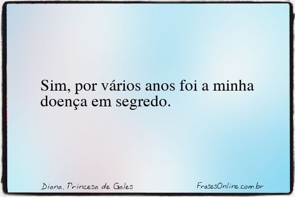 Frase de Diana, Princesa de Gales