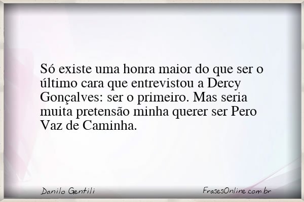 Frase de Danilo Gentili