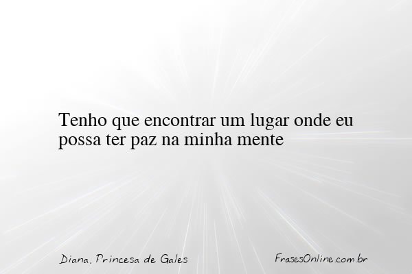 Frase de Diana, Princesa de Gales