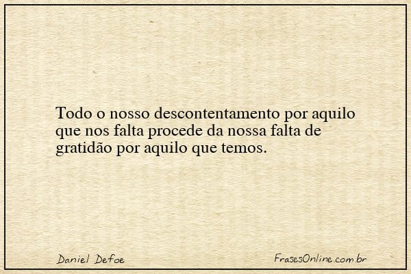 Frase de Daniel Defoe