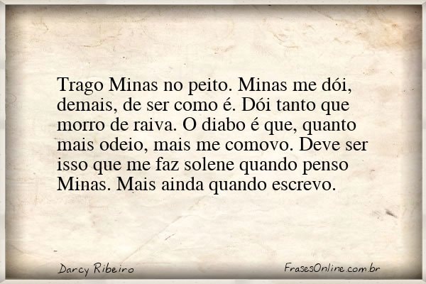 Frase de Darcy Ribeiro