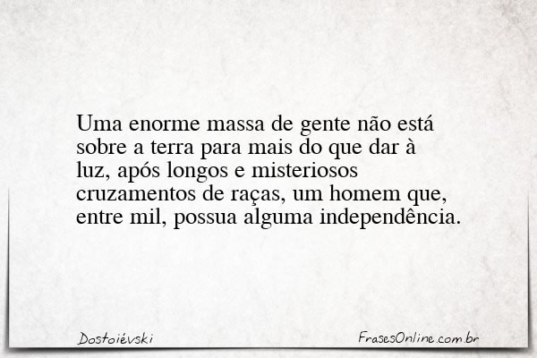 Frase de Dostoiévski