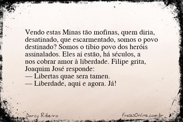 Frase de Darcy Ribeiro