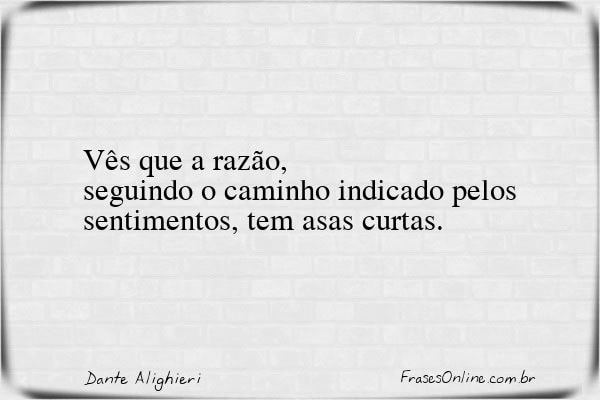 Frase de Dante Alighieri