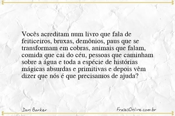 Frase de Dan Barker