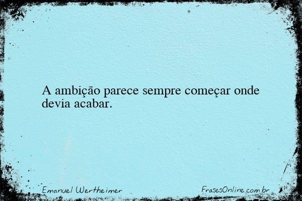 Frase de Emanuel Wertheimer