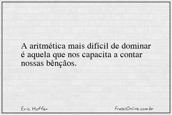 Frase de Eric Hoffer