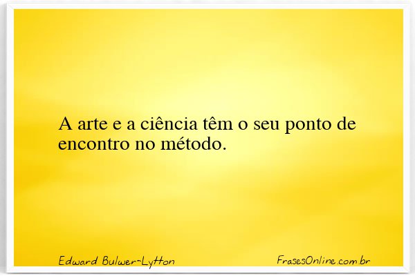 Frase de Edward Bulwer-Lytton