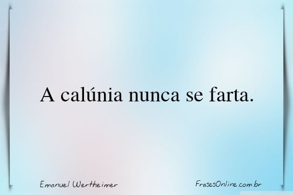 Frase de Emanuel Wertheimer
