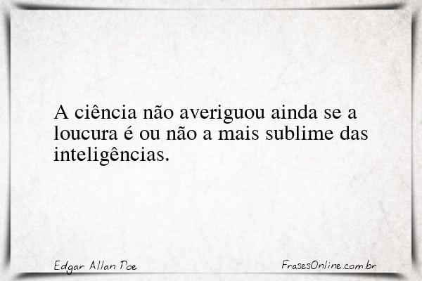 Frase de Edgar Allan Poe
